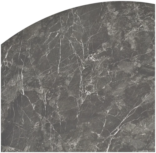 Стол AKSEL 130 цвет Mona Lisa Cерый мрамор, керамика, / Темно-серый каркас. ®DISAUR