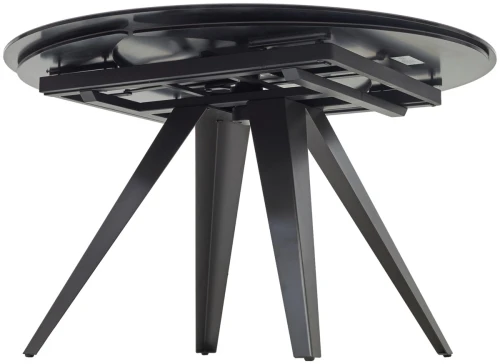 Стол AKSEL 130 цвет Mona Lisa Cерый мрамор, керамика, / Темно-серый каркас. ®DISAUR