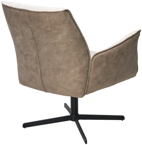 Кресло BELFAST 360 град. XD841-02 Бежевый, букле/ GINO-101 Бежевый, ткань/ Черный, ®DISAUR