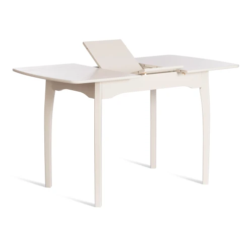 Стол CATERINA бук, мдф, 100+30x70x75, Ivory white