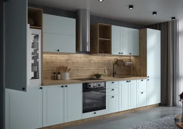 Кухня модульная Перфетта Royal 4000 Sky Blue МДФ эмаль прямая