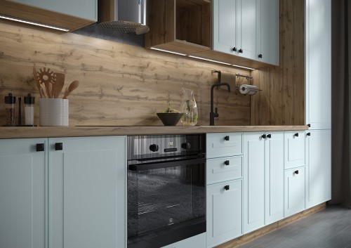 Кухня модульная Перфетта Royal 4000 Sky Blue МДФ эмаль прямая