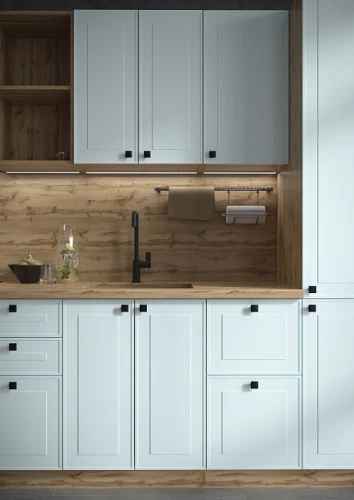 Кухня модульная Перфетта Royal 4000 Sky Blue МДФ эмаль прямая