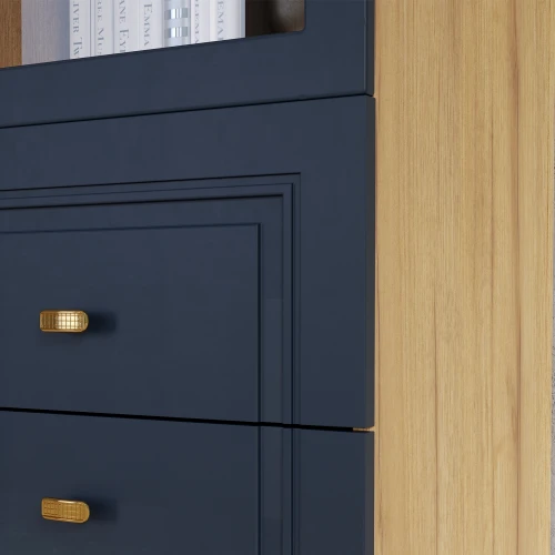 Шкаф-витрина Вега Сапфир синий