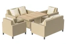 Комплект плетеной мебели MOKKA BELLA Family, соломенный Комплект плетеной мебели MOKKA BELLA Family, соломенный