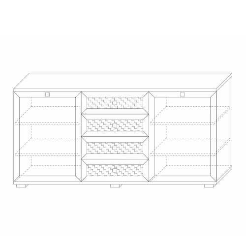 Комодино (фасады глухие) Парма Нео лиственница темная
