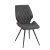 DC230 Стул мягкий, СЕРЫЙ экокожа, каркас металл, черный КРУГЛЫЙ