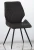 DC230 Стул мягкий, СЕРЫЙ экокожа, каркас металл, черный КРУГЛЫЙ
