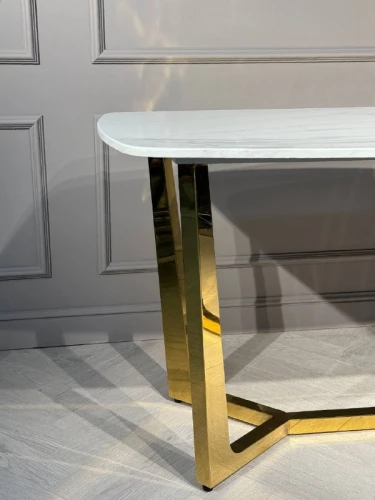 Стол обеденный Ланс DT-2852, 140х80х75 см, белый мрамор