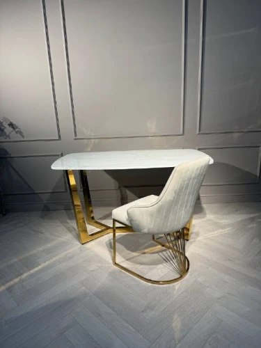 Стол обеденный Ланс DT-2852, 140х80х75 см, белый мрамор