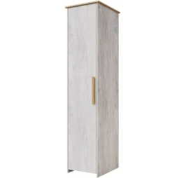 Шкаф «Скандинавия 1Д» КМК 0905.5, Бетон пайн светлый/ дуб наварра