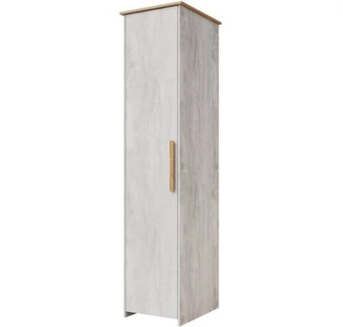 Шкаф «Скандинавия 1Д» КМК 0905.5, Бетон пайн светлый/ дуб наварра