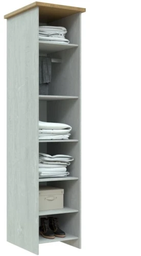 Шкаф «Скандинавия 1Д» КМК 0905.5, Бетон пайн светлый/ дуб наварра