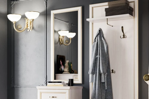 Зеркало над тумбой высокой Сиена