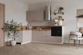 Готовая кухня КГ Угловой 1500х2400 (без пм) , Магнолия  Арника РМ в.2