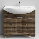 Тумба Адам 90 напольный, Дуб крымский коричневый ПВХ 131005-9005, правый Vodok с раковиной в комплекте Тумба Адам 90 напольный, Дуб крымский коричневый ПВХ 131005-9005, правый Vodok с раковиной в комплекте