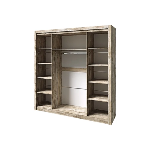 Шкаф четырехстворчатый Ривьера, Дуб Юкон, Бетон темный