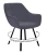 Стул DikLine 252 М поворотный, B28 ANTRACITE, ножки черные