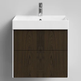 Тумба Лоренцо, 60 подвесной, Дуб цвет 14 Vodok с раковиной в комплекте