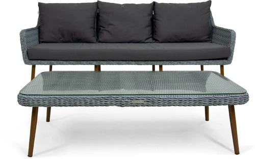 Комплект плетеной мебели MOKKA RIMINI (стол кофейный, 2 кресла, софа 3 х-местная)