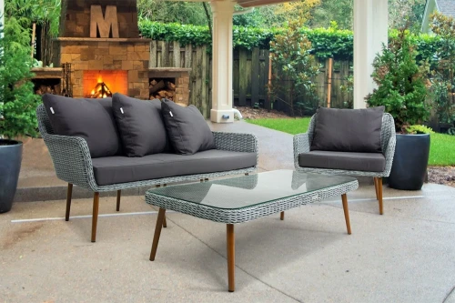 Комплект плетеной мебели MOKKA RIMINI (стол кофейный, 2 кресла, софа 3 х-местная)