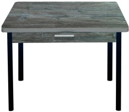 Симпл стол обеденный раскладной с ящиком / сосна пасадена/черный