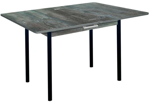 Симпл стол обеденный раскладной с ящиком / сосна пасадена/черный