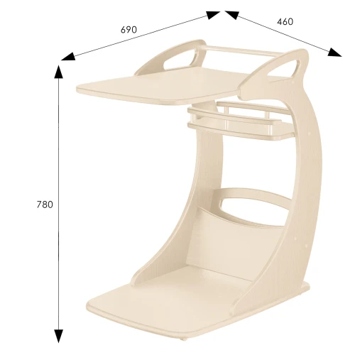 Подкатной столик Фаворит дуб шампань