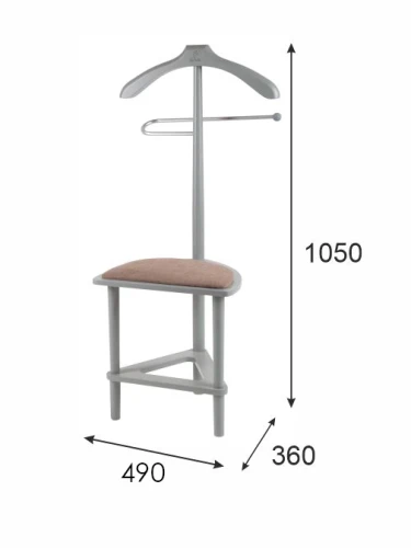 Вешалка костюмная с сиденьем В 26Н серый