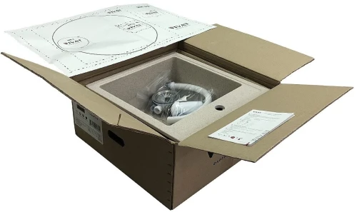 Мойка врезная Vivat 465021 1Ч МатБелый