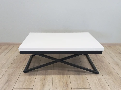 Стол трансформер Орфей 1, черный/белый