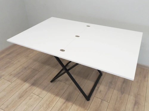 Стол трансформер Орфей 1, черный/белый