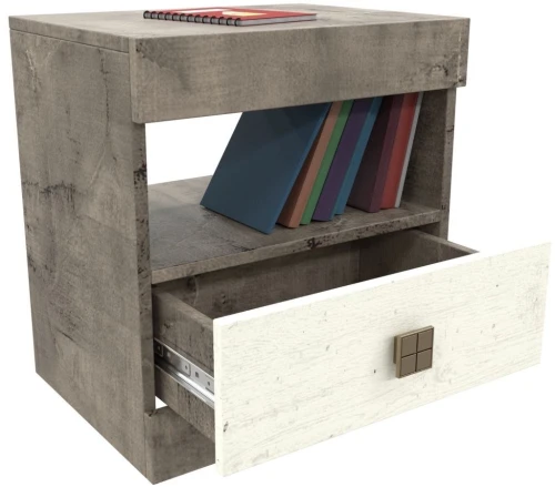 Тумба «Лондон» КМК 0467.3, Оникс/Бетон пайн светлый