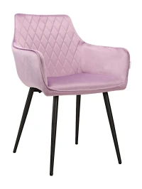 DC835 Стул мягкий с подлокотниками, СИРЕНЕВЫЙ#G62-27 велюр, каркас металл черный DC835 Стул мягкий с подлокотниками, СИРЕНЕВЫЙ#G62-27 велюр, каркас металл черный