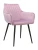 DC835 Стул мягкий с подлокотниками, СИРЕНЕВЫЙ#G62-27 велюр, каркас металл черный