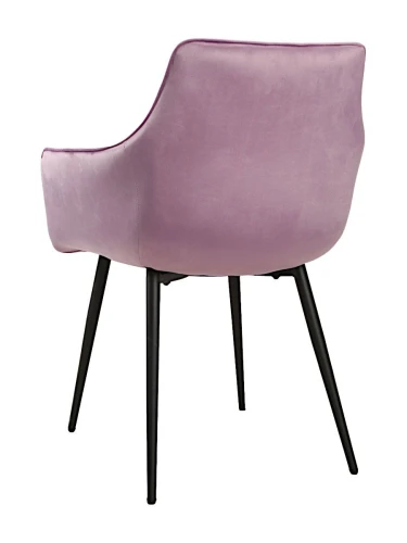 DC835 Стул мягкий с подлокотниками, СИРЕНЕВЫЙ#G62-27 велюр, каркас металл черный