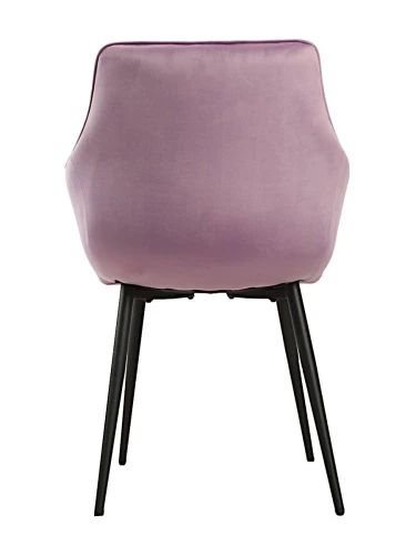 DC835 Стул мягкий с подлокотниками, СИРЕНЕВЫЙ#G62-27 велюр, каркас металл черный