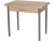 Стол М20 ДП1-02-05 900(1200)*600, ЛДСП:Дуб светлый, Н/стола (Металлик)