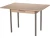 Стол М20 ДП1-02-05 900(1200)*600, ЛДСП:Дуб светлый, Н/стола (Металлик)