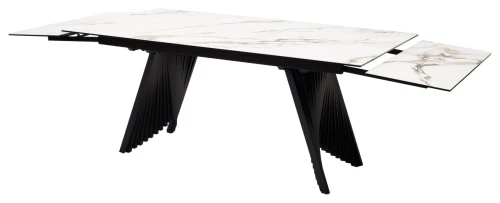 Стол IVAR 180 MARBLES KL-188 Контрастный мрамор, итальянская керамика, ®DISAUR