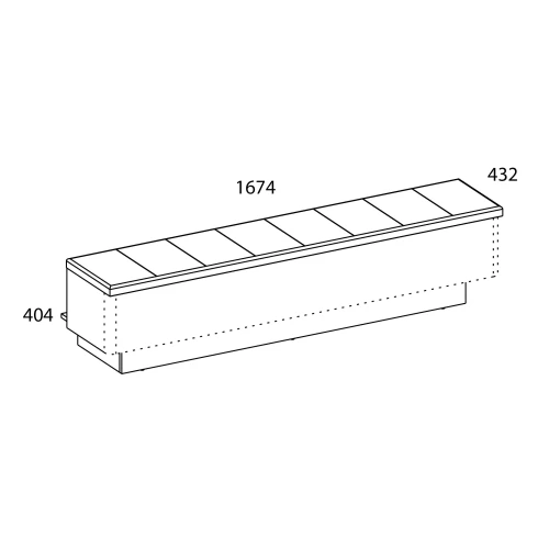 Скамья приставная 160, JAGGER, цвет Дуб монастырский /Черный