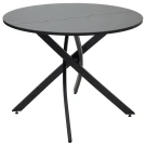 Стол ДАРИО D100 Черный, стекло/ Черный каркас М-City Стол ДАРИО D100 Черный, стекло/ Черный каркас М-City