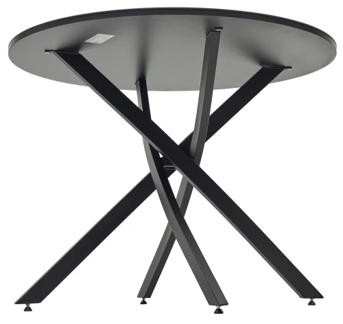 Стол ДАРИО D100 Черный, стекло/ Черный каркас М-City