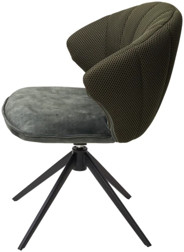 Стул ASTRA 360 град. поворот Зеленый Sonic 77 ткань / 7525-156 велюр / черный каркас, ®DISAUR
