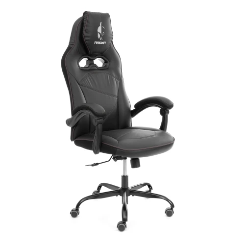 Кресло Arena metalBL кож/зам, черный/черный карбон, 36-6/карбон черный