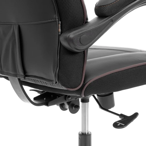 Кресло Arena metalBL кож/зам, черный/черный карбон, 36-6/карбон черный