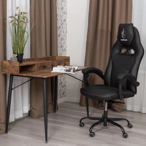 Кресло Arena metalBL кож/зам, черный/черный карбон, 36-6/карбон черный