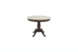 Стол Леонардо D100, Темный орех/Слоновая кость