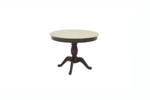 Стол Леонардо D100, Темный орех/Слоновая кость