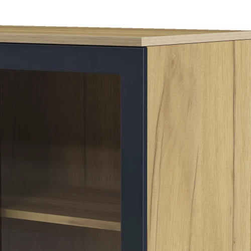 Шкаф-витрина 2-х дверная Вега Сапфир синий